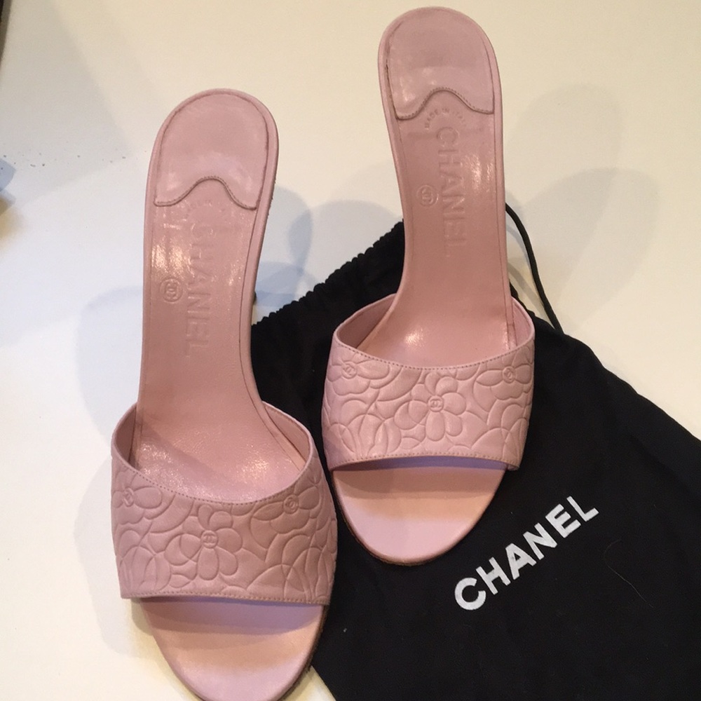 Chanel Pink Mules